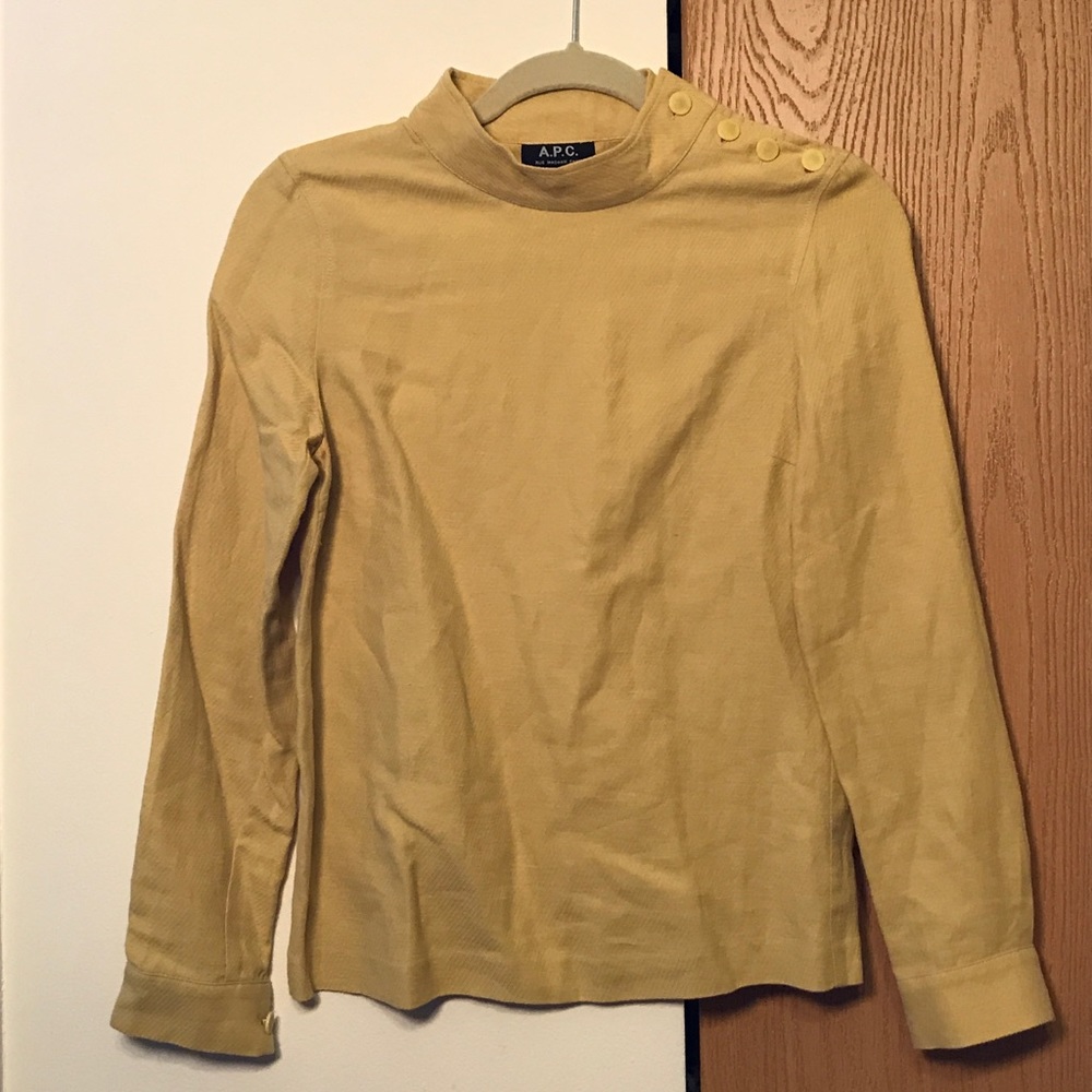 Gold APC long Sleeved Blouse